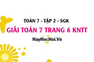 Giải Toán 7 trang 6 Kết nối tri thức Tập 2 SGK